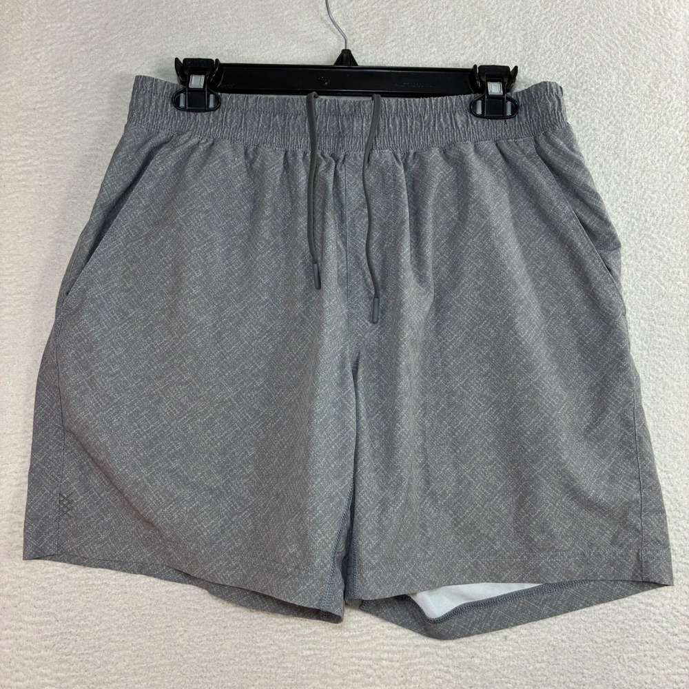 Rhone Mako Shorts Men M Gray Stretch Lined Drawstring Training Workout Pursuit